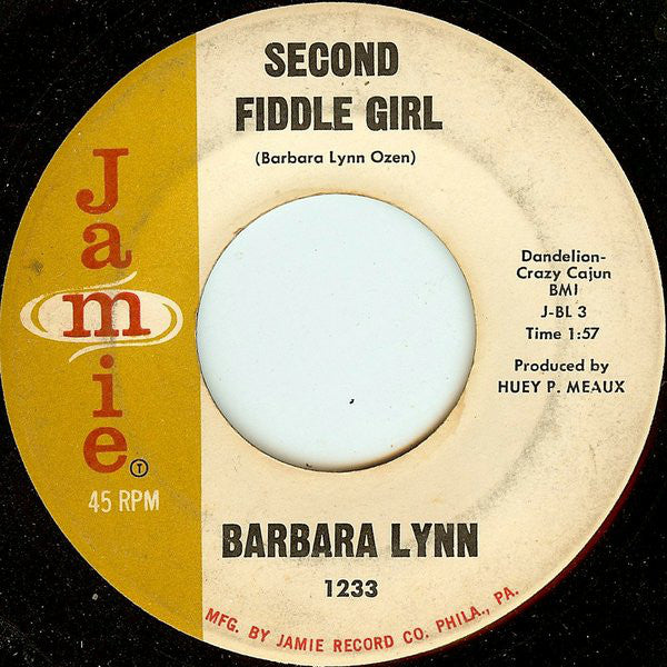 Barbara Lynn : Second Fiddle Girl (7", Single)