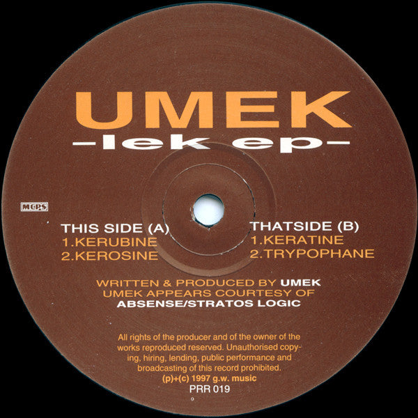 Umek : Lek EP (12", EP)