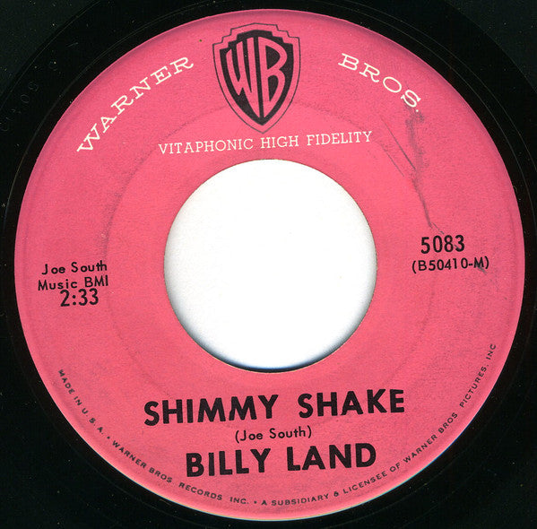 Billy Land : Four Wheels / Shimmy Shake (7", Single)