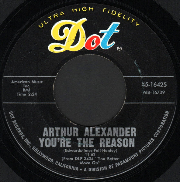 Arthur Alexander : You're The Reason / Go Home Girl (7", Single, Styrene)