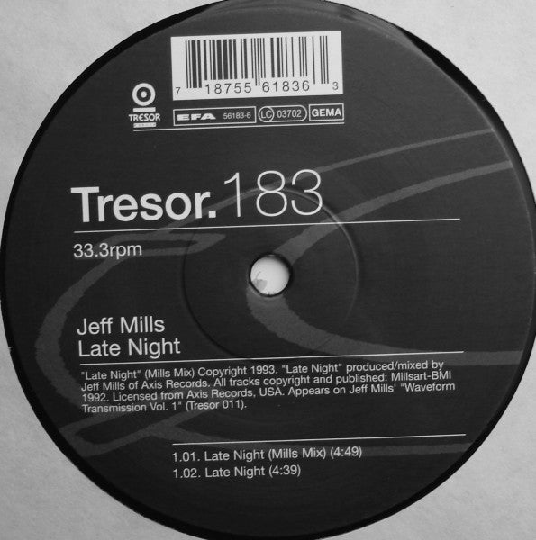 Jeff Mills : Late Night (Archiv #04) (12")