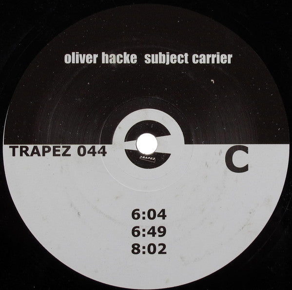 Oliver Hacke : Subject Carrier (2x12", Album)