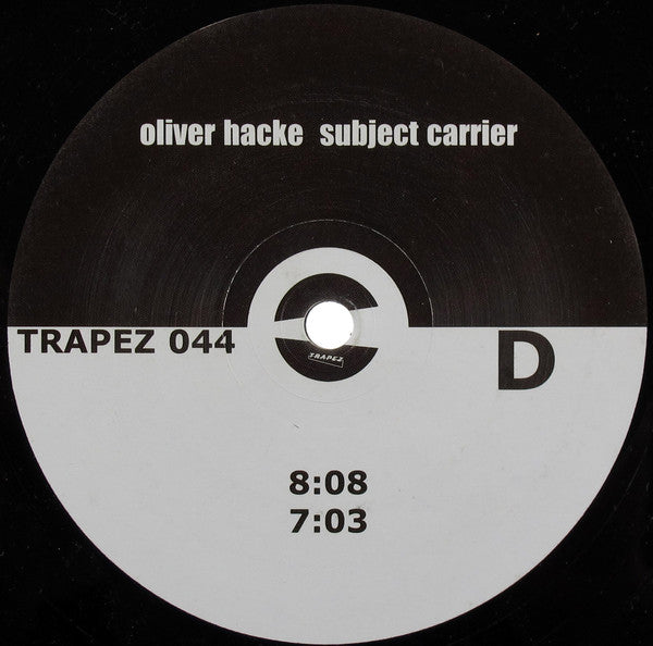 Oliver Hacke : Subject Carrier (2x12", Album)