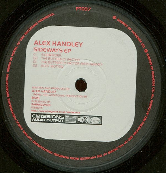 Alex Handley : Sideways EP (2x12", EP)