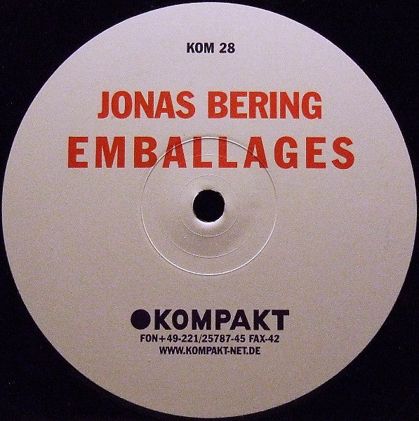Jonas Bering : Emballages (12")