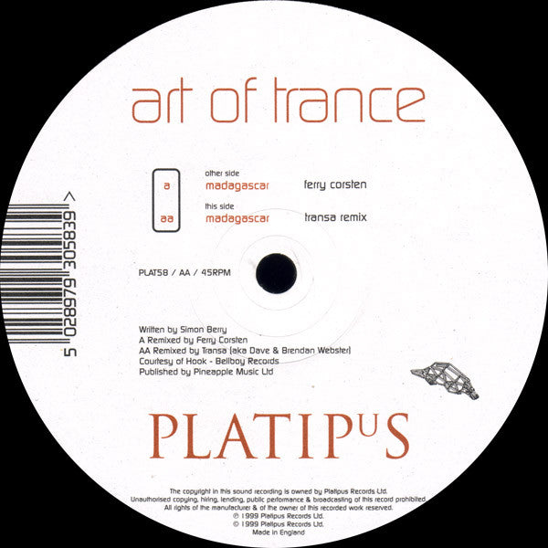 Art Of Trance : Madagascar (12")