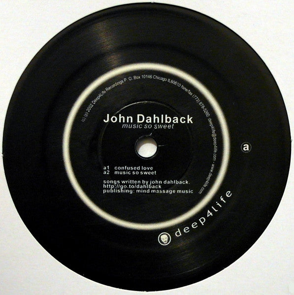 John Dahlback* : Music So Sweet (12")