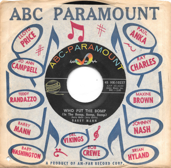 Barry Mann : Who Put The Bomp (In The Bomp, Bomp, Bomp) / Love, True Love (7")