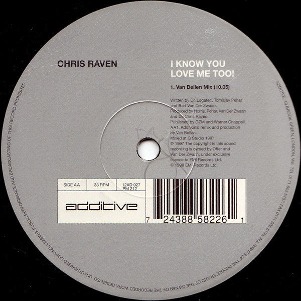 Chris Raven : I Know You Love Me Too! (12")