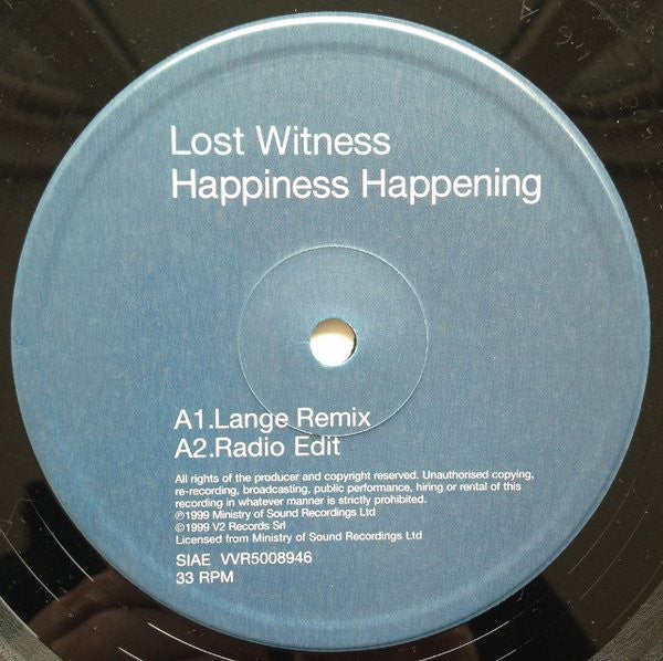 Lost Witness : Happiness Happening (12")