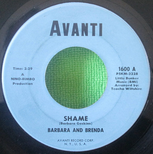 Barbara And Brenda : Shame / Let's Get Together (7", Single)