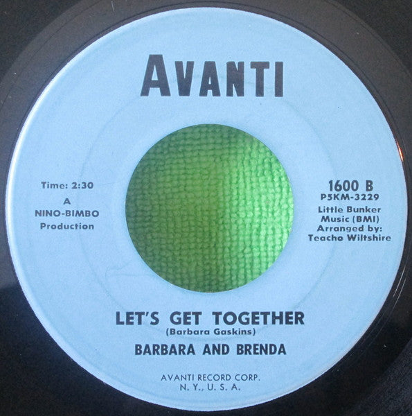 Barbara And Brenda : Shame / Let's Get Together (7", Single)
