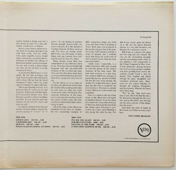 Bill Evans : Trio 64 (LP, Album, Mono, Gat)