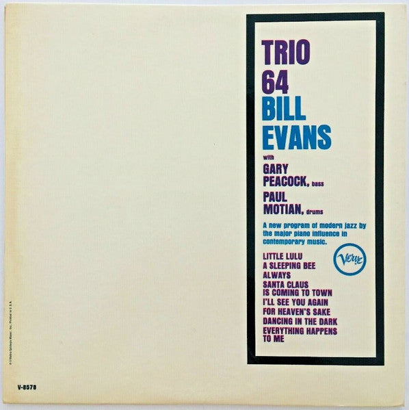 Bill Evans : Trio 64 (LP, Album, Mono, Gat)