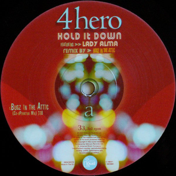 4hero* Featuring Lady Alma : Hold It Down (12")