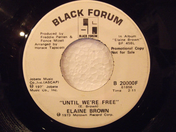Elaine Brown : Until We're Free (7", Promo)