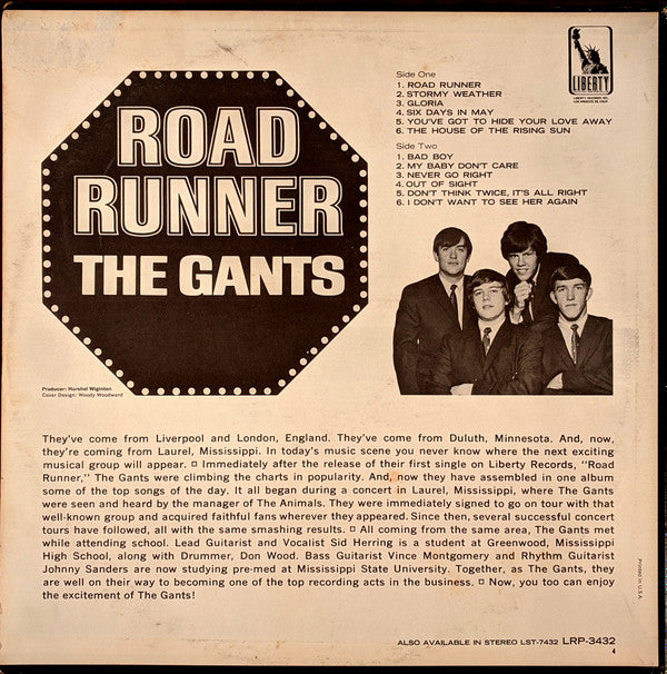 The Gants : Road Runner (LP, Album, Mono)