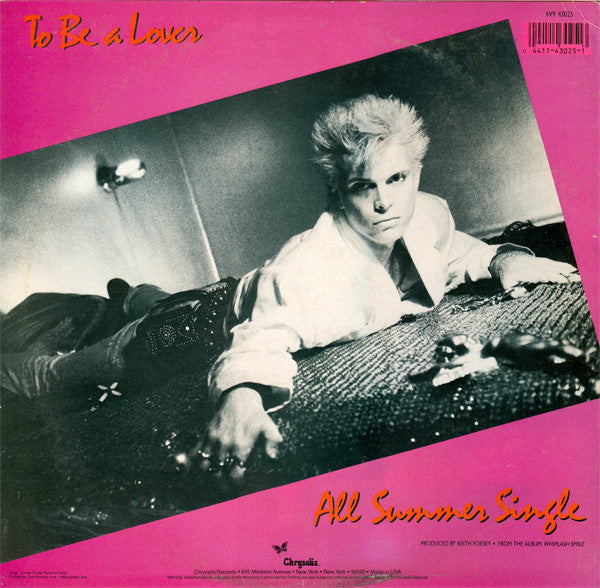 Billy Idol : To Be A Lover (12")