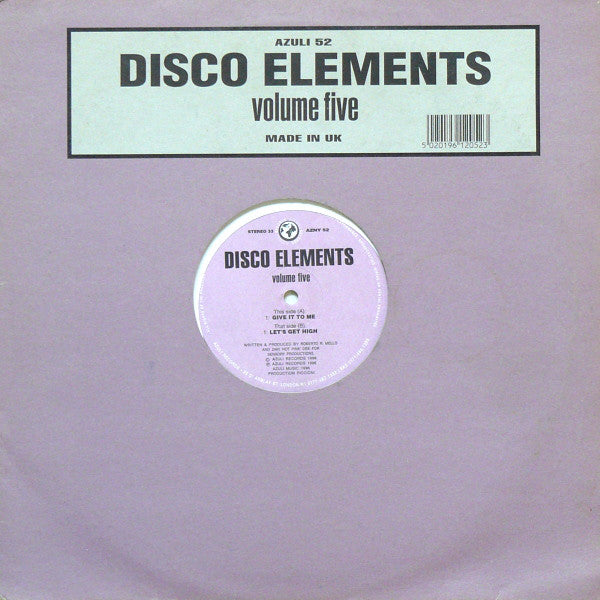 Disco Elements : Volume Five (12")
