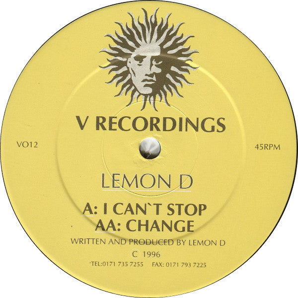 Lemon D : I Can't Stop / Change (12")