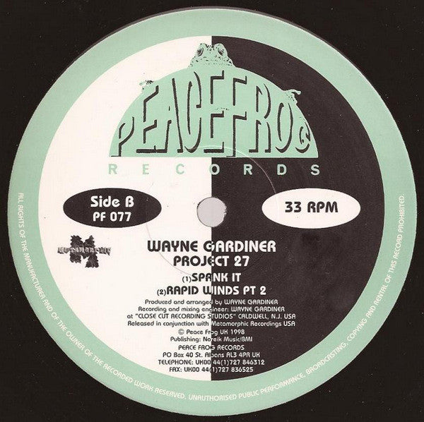 Wayne Gardiner : Project 27 (12")