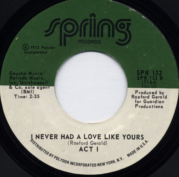 Act 1 : Friends Or Lovers (7", Single, Styrene)