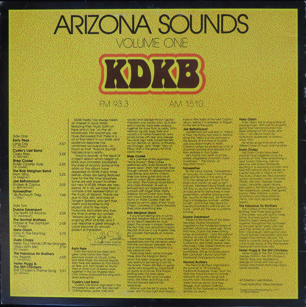 Various : Arizona Sounds Volume One (LP, Comp)