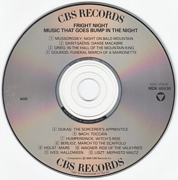 Various : Fright Night (CD, Album, Comp)