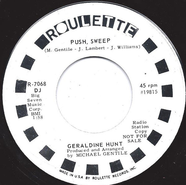 Geraldine Hunt : Never Never Leave Me (7", Promo)