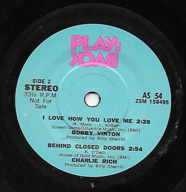 Various : Play:Back  (7", Promo, Smplr)