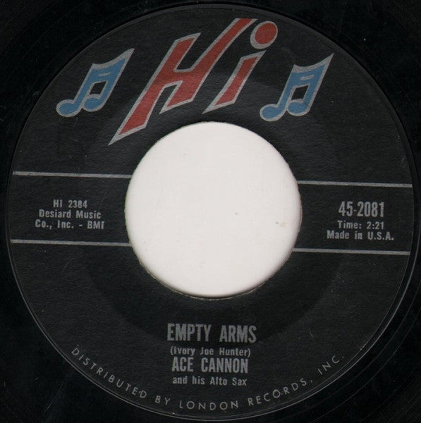 Ace Cannon : Empty Arms / Sunday Blues (7", Single)