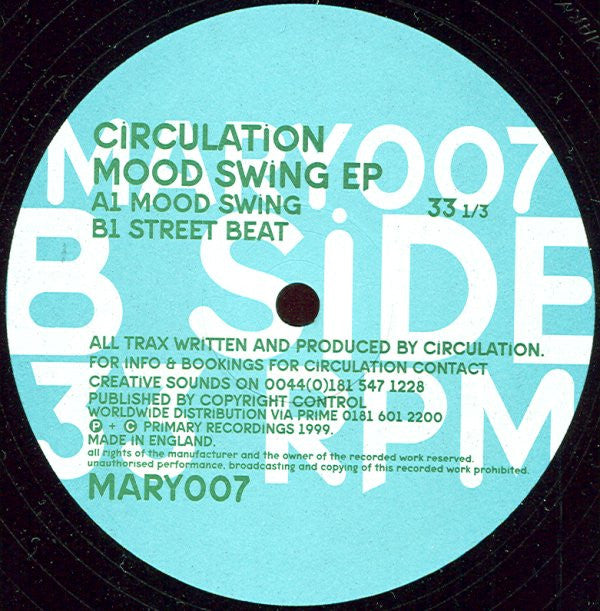 Circulation : Mood Swing EP (12", EP)