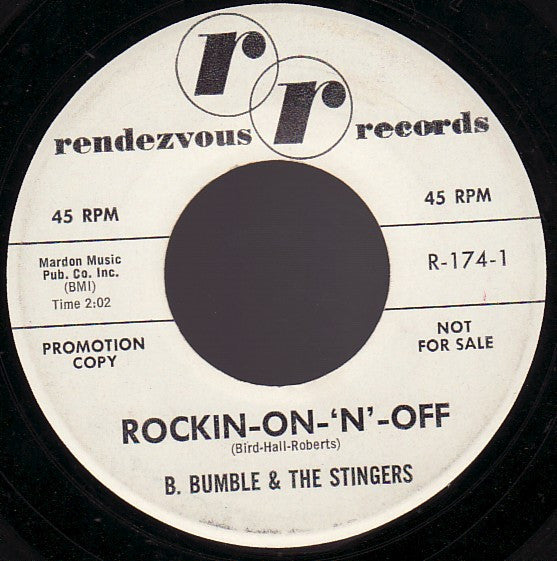 B. Bumble & The Stingers : Rockin-On-'N'-Off / Mashed #5 (7", Single, Promo)