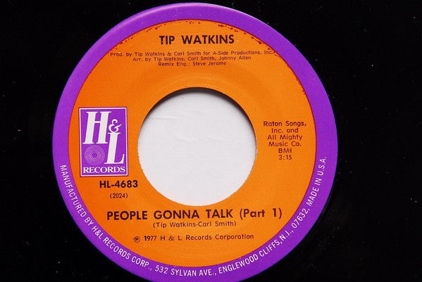 Tip Watkin : People Gonna Talk (7")