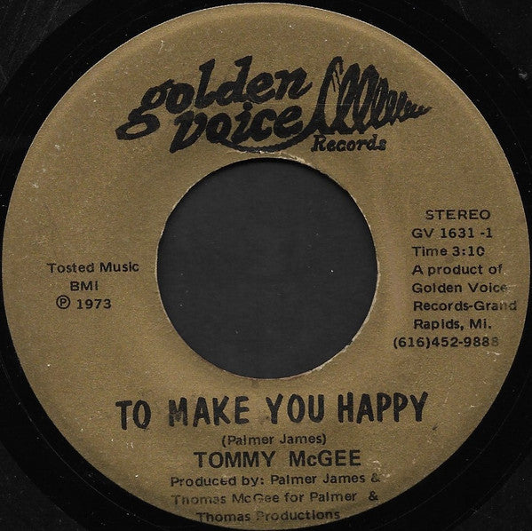Tommy McGee : To Make You Happy (7")