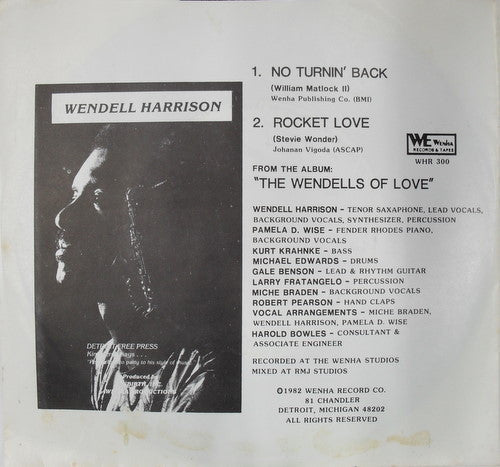 Wendell Harrison : No Turnin' Back / Rocket Love (7")