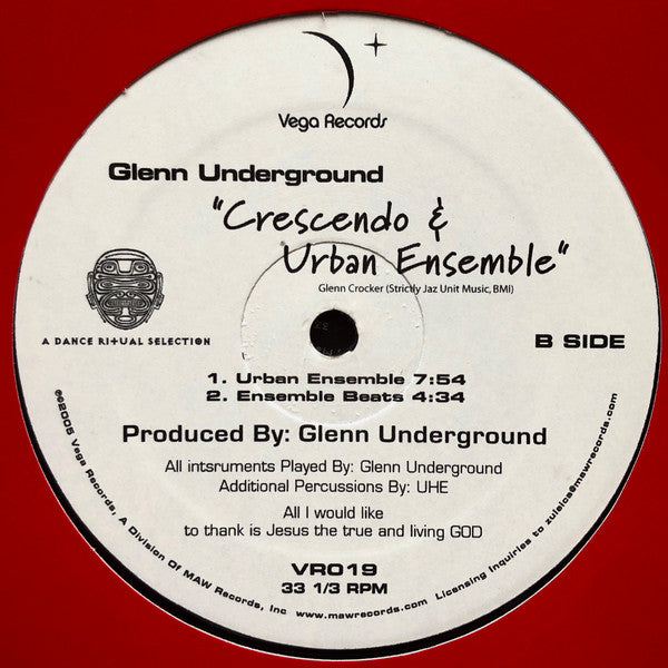 Glenn Underground : Crescendo & Urban Ensemble (12")