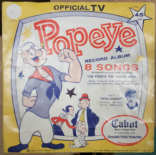 Allen Swift : Official Popeye TV Album (7", EP, Mono)