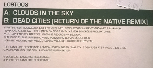 V-One : Dead Cities E.P. (12", EP, Dis)