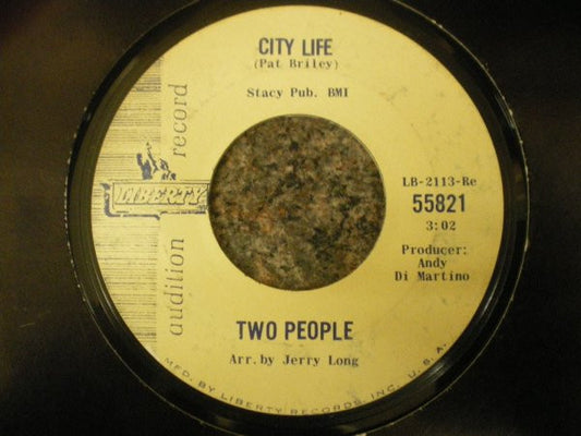 Two People (5) : City Life / Funny Kind Of Feeling (7", Promo)