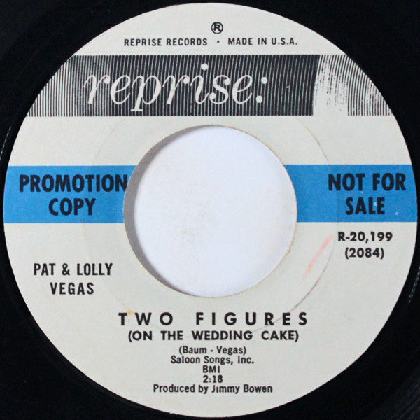 Pat And Lolly Vegas : Two Figures (On The Wedding Cake) (7", Single, Promo)