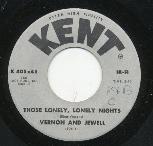 Vernon And Jewell : Those Lonely, Lonely Nights (7", Single)