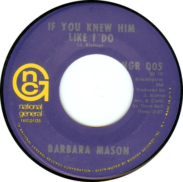 Barbara Mason : If You Knew Him Like I Do / Raindrops Keep Fallin' On My Head (7", Single, Styrene)