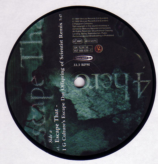 4 Hero : Escape That (12")