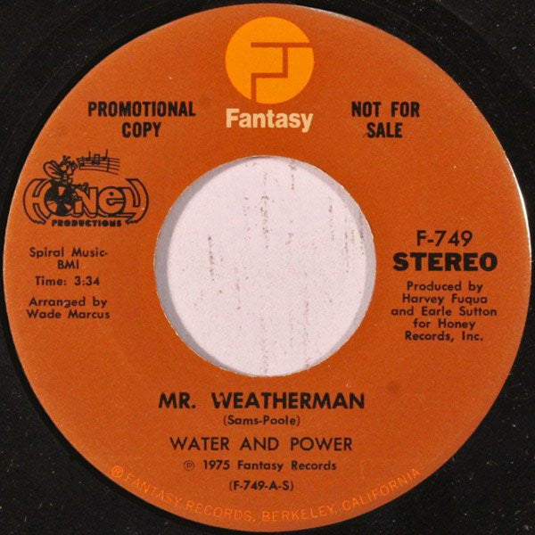 Water & Power : Mr. Weatherman (7", Promo)