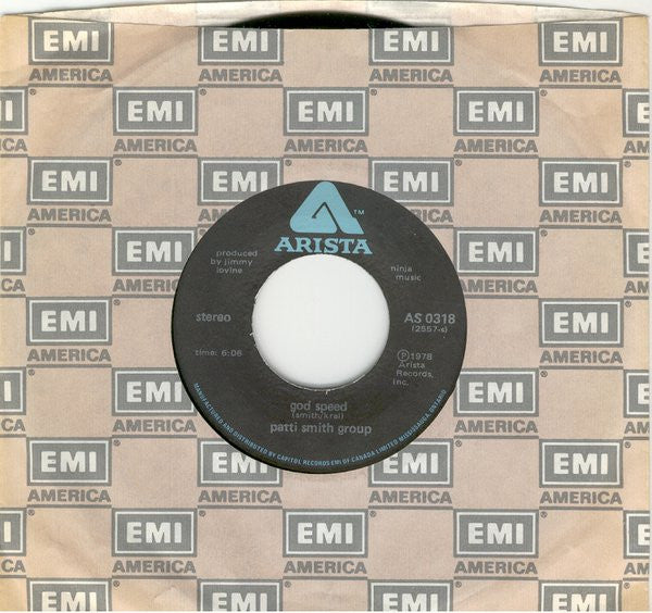 Patti Smith Group : Because The Night / God Speed (7", Single)