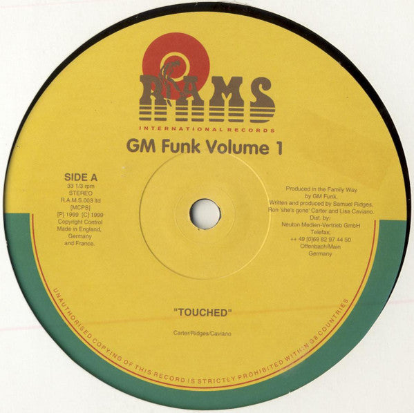 GM Funk : GM Funk Volume 1 (12")