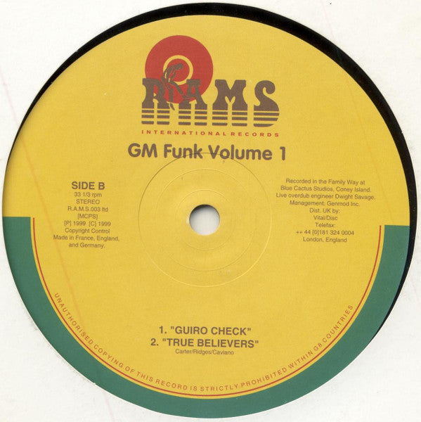 GM Funk : GM Funk Volume 1 (12")