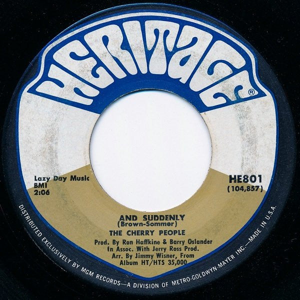 Cherry People : And Suddenly  (7")