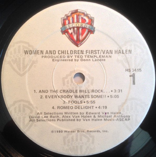 Van Halen : Women And Children First (LP, Album, RP, Spe)